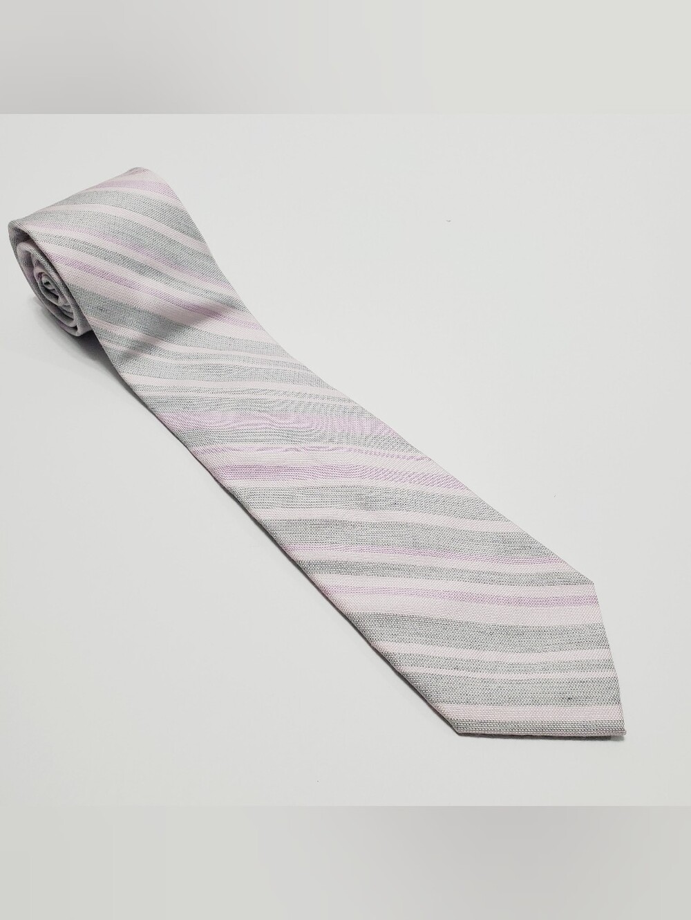 Calvin Klein Men's Silk Blend Neck Tie Multicolor Stripe Pattern 64x3.25" XL